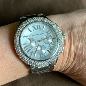 Michael Kors crystal and stainless steel watch